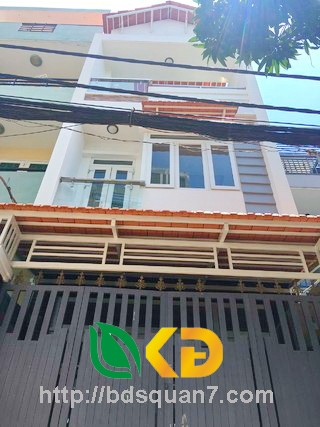 Bán nhà đẹp 3 tầng mặt tiền hẻm xe hơi 1027 Huỳnh Tấn Phát Quận 7